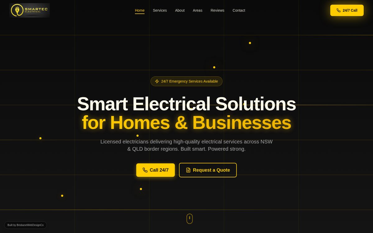 Smartec Electrical website homepage